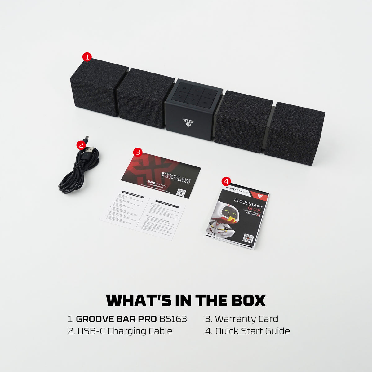 Groove Bar Pro BS163 Portable Gaming Speaker – 10W RMS Computer Soundbar with Bluetooth 5.4 & USB-C