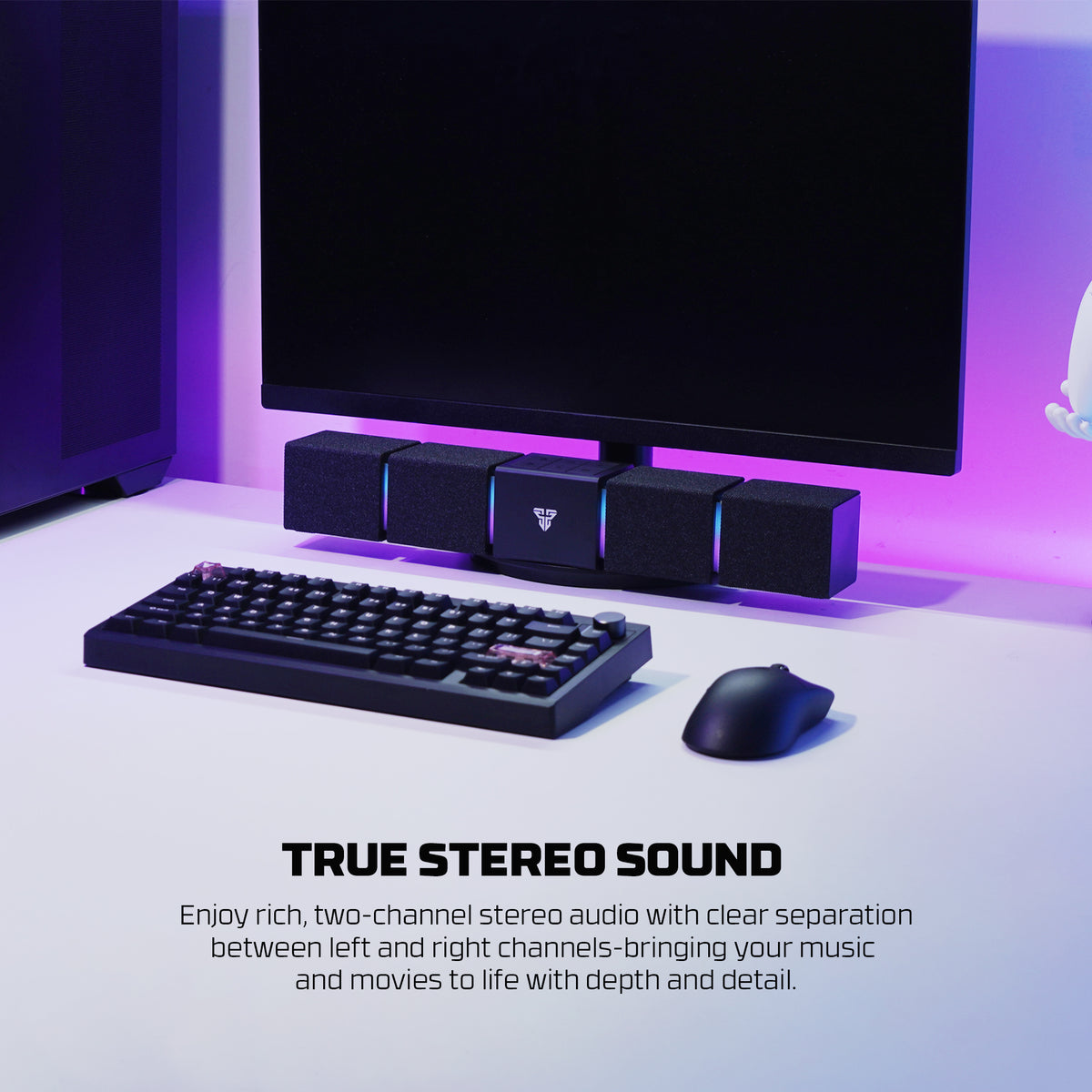 Groove Bar Pro BS163 Portable Gaming Speaker – 10W RMS Computer Soundbar with Bluetooth 5.4 & USB-C