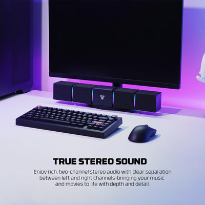 Groove Bar Pro BS163 Portable Gaming Speaker – 10W RMS Computer Soundbar with Bluetooth 5.4 & USB-C