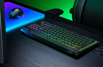 Razer BlackWidow V4 Low-profile TKL HyperSpeed Wireless Keyboard - Orange Tactile