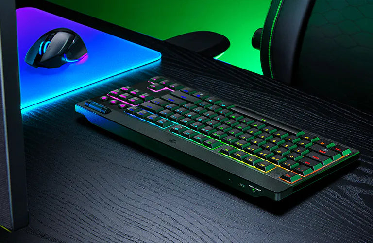 Razer BlackWidow V4 Low-profile TKL HyperSpeed Wireless Keyboard - Orange Tactile