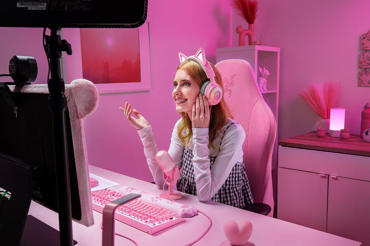Razer Kraken Kitty V3 Pro Wireless RGB Headset - Quartz